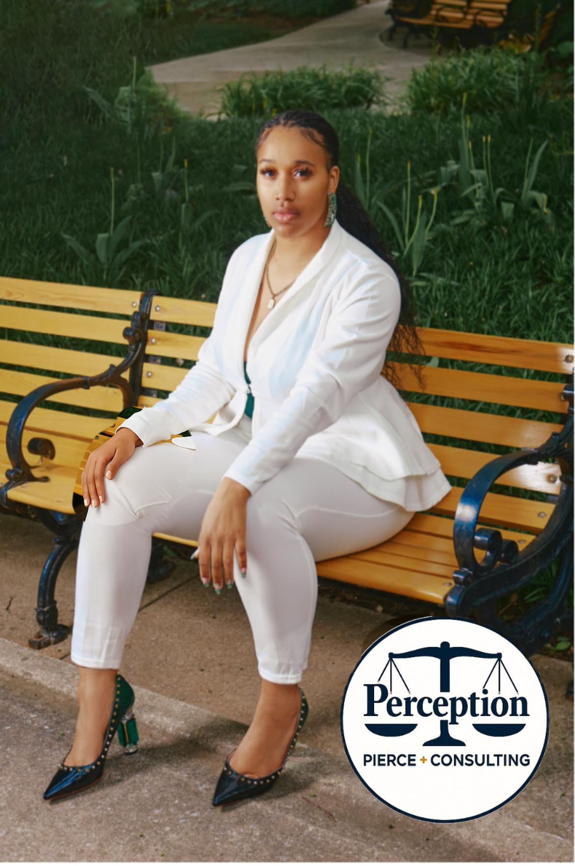 Professional consultant in white business attire